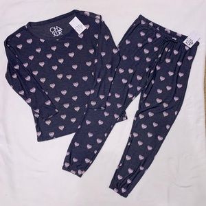 Chaser 💙 Beach Hearts cozy knit lounge set Small